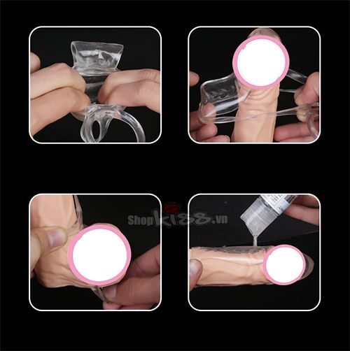  Review Bao đôn to dài dương vật trong suốt có quai đeo Leten cao cấp