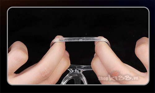 Leten Transparent Penis Sleeve with Adjustable Strap 11cm