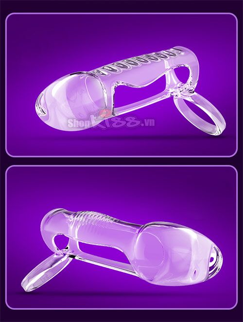  Review Bao đôn to dài dương vật trong suốt có quai đeo Leten cao cấp