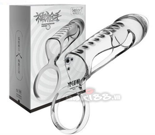  Review Bao đôn to dài dương vật trong suốt có quai đeo Leten cao cấp