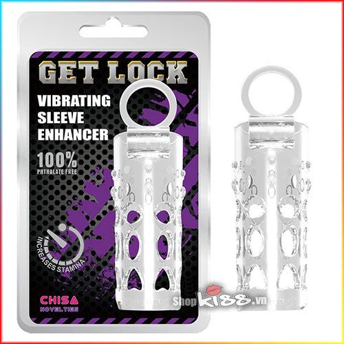 Get Lock Strap-On Vibrating Silicone Cock Enhancer