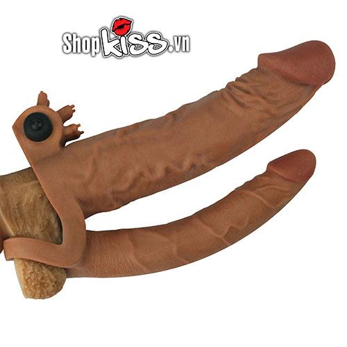 Bao đôn Lovetoy 2 nhánh có rung silicon TPE mềm mại tăng khoái cảm nữ