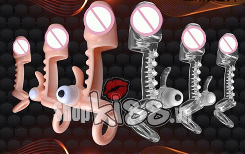 Fishbone Strap-On Vibrating Tongue Licking Male Enhancer