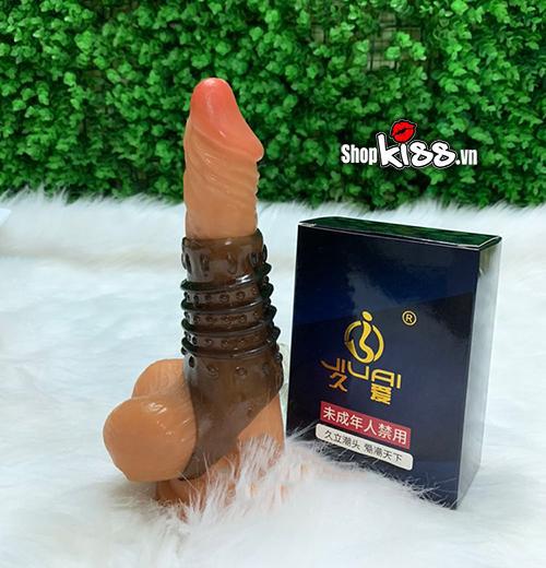 JIUAI Mid-Length Penis Sleeve With Strap BD20B