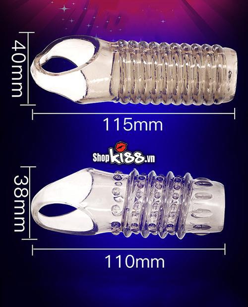 JIUAI Mid-Length Penis Sleeve With Strap BD20B