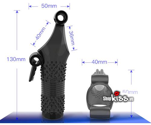 Holster Vibrating Textured Condom Male Sex Enhancement