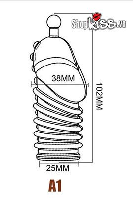 Bao Đôn Khúc Đầu Có Bi Tăng Kích Thước Rung Siêu Sướng