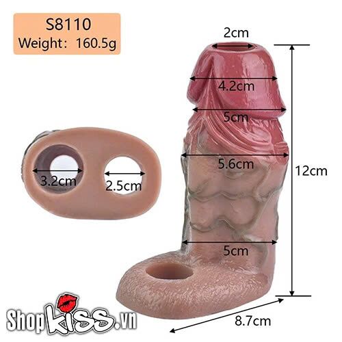 Bao đôn silicone gân nổi tăng khoái cảm dành cho nam