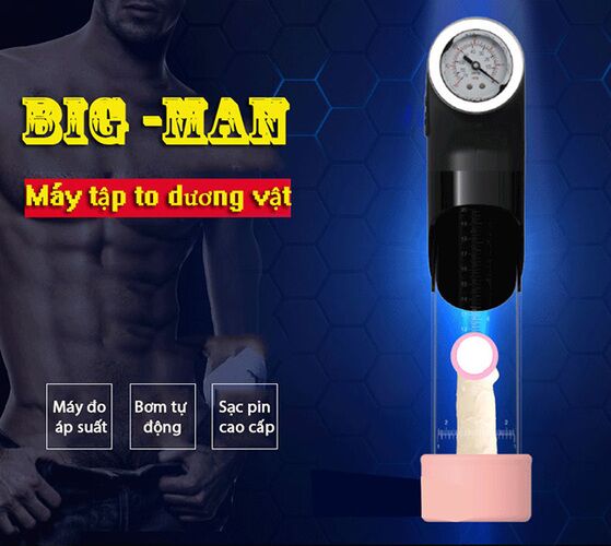 Máy tập to dương vật Bigman cao cấp, giải tỏa sinh lý nam hiệu quả