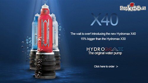 Máy tập dương vật áp suất nước Hydromax X40 giúp tăng kích thước