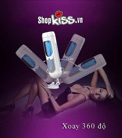 Máy thủ dâm Leten bú mút tự động rung thụt xoay 360 độ sạc điện