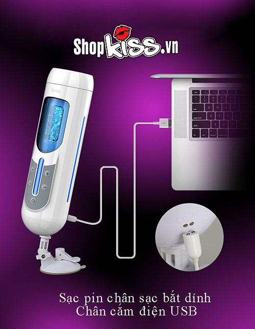 Máy thủ dâm Leten bú mút tự động rung thụt xoay 360 độ sạc điện