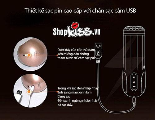 Máy thủ dâm Nano cao cấp 10 chế độ rung thụt âm thanh sạc pin