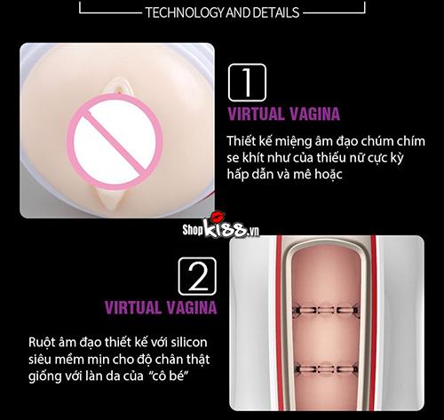 Âm đạo giả Leten 4D bú mút tự động siêu sướng nam thủ dâm