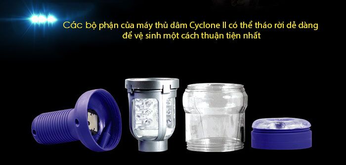 Máy thủ dâm tự động CyClone II chất liệu cao cấp rung mạnh êm ái