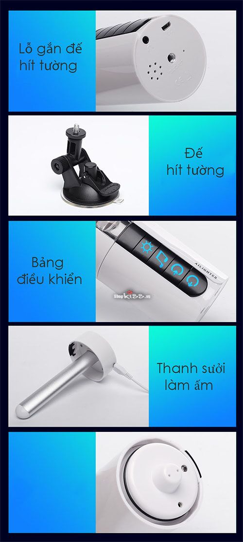 Máy bú hút sưởi ấm tự động Air Jet kích thích cực mạnh