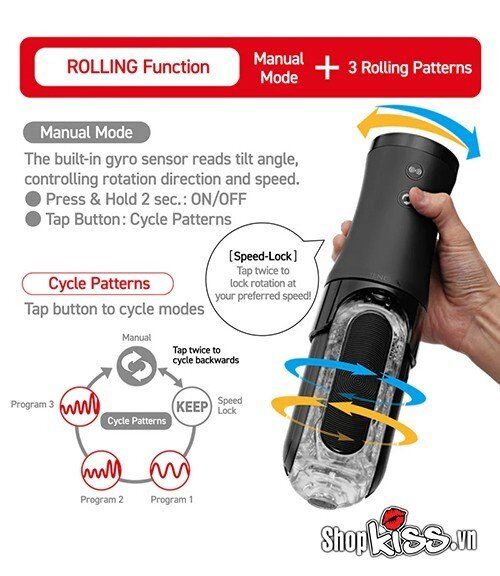 Cốc thủ dâm Tenga Flip Zero EVR đế rung xoay cao cấp, siêu sướng