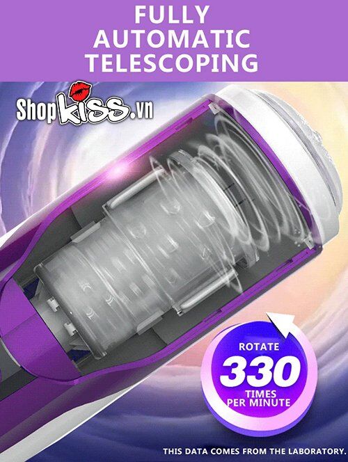 Máy thủ dâm tự động Leten Turbo sưởi ấm xoay thụt, âm thanh sống động