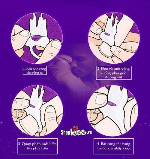 Vòng rung lưỡi liếm Durex Play Bliss silicon TPE an toàn cho nam