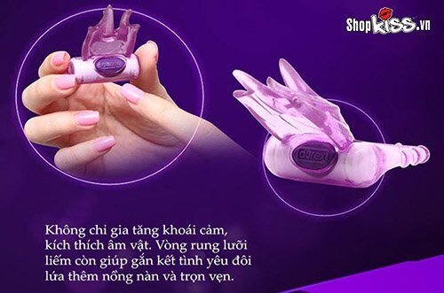 Vòng rung lưỡi liếm Durex Play Bliss silicon TPE an toàn cho nam