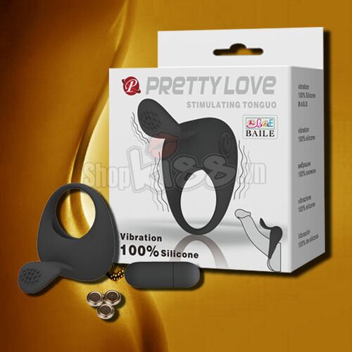 Vòng rung lưỡi liếm 2 trong 1 silicon kích thích nam nữ giải tỏa sinh lý