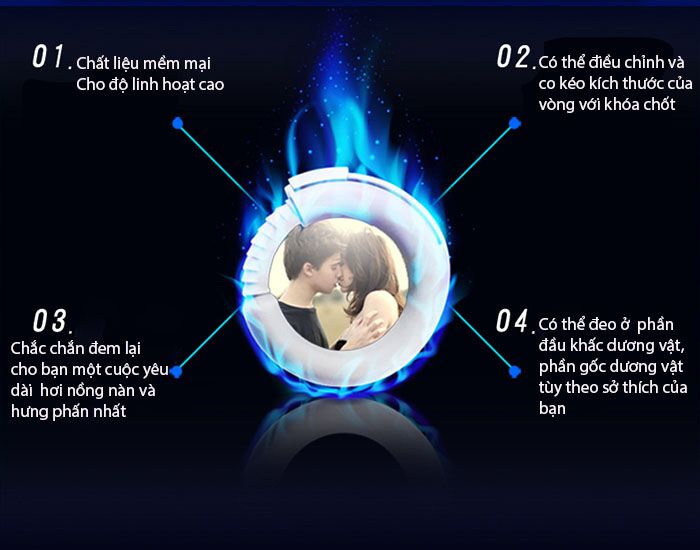 Vòng đeo dương vật O Joker chống xuất tinh sớm tăng hưng phấn