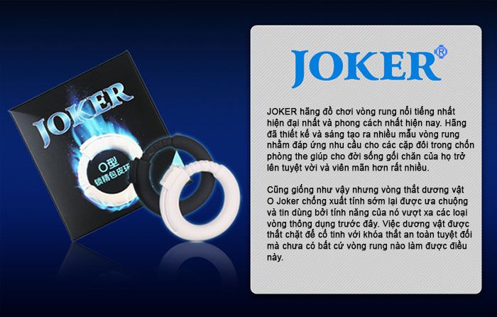Vòng đeo dương vật O Joker chống xuất tinh sớm tăng hưng phấn