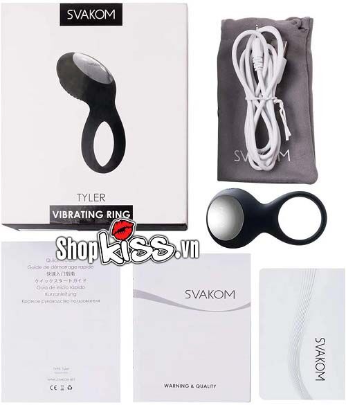 Vòng rung Svakom Tyler silicon cao cấp chống thấm nam giới Mỹ nhập khẩu