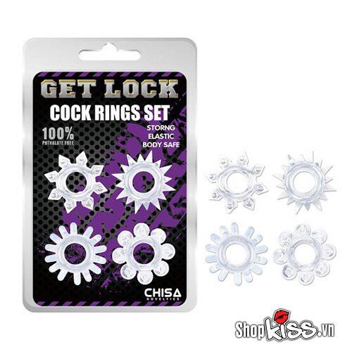 Bộ Vòng Gai Silicon Sao Biển Get Lock Giữ Cương Cứng Tốt