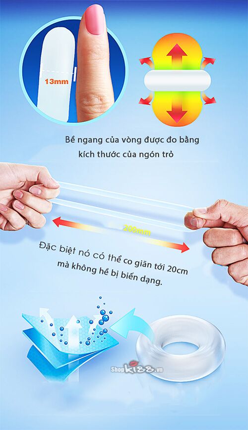 Leten Super Cock vòng silicon kéo dài thời gian, tăng hưng phấn