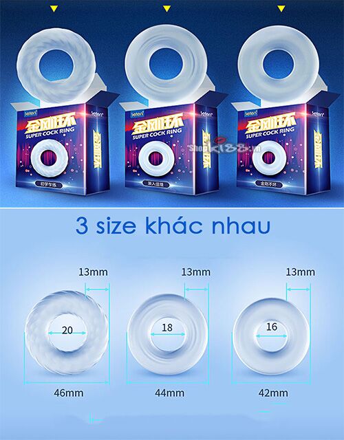 Leten Super Cock vòng silicon kéo dài thời gian, tăng hưng phấn