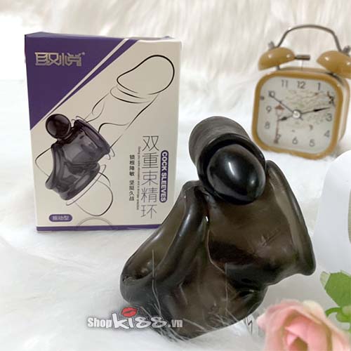 Silicone Vibrating Cock Sleeve Ring Delay Climax Enhance Pleasure