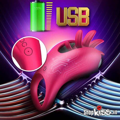 Vòng rung lưỡi liếm xoay LafyHo kích thích mạnh mẽ đôi lứa