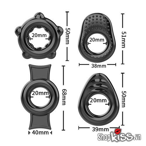 Combo 4 vòng đeo silicone kéo dài thời gian cực hiệu quả mua ngay