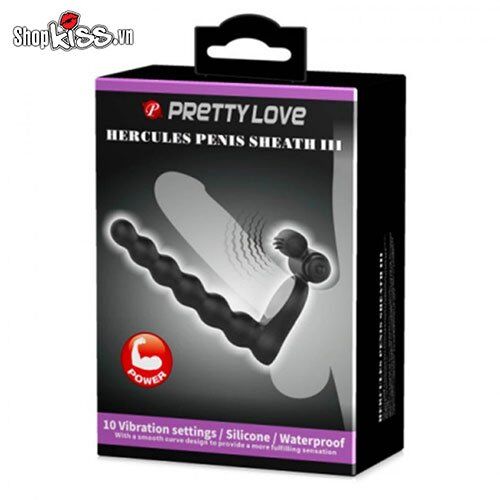 Vòng rung Prettylove Hercules III kích thích hậu môn mạnh mẽ sành điệu
