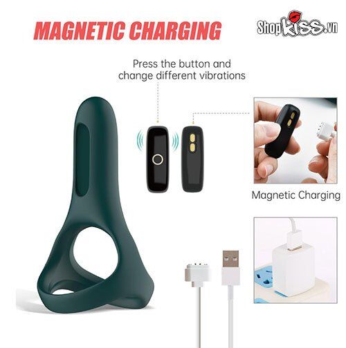 Vòng rung dương vật Fun Town Rise tăng khoái cảm, siêu bền