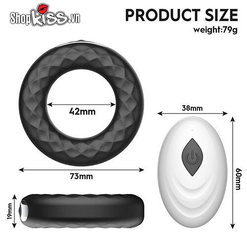 Vòng rung dương vật điều khiển từ xa SECWELL tăng khoái cảm