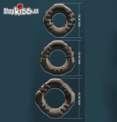 Bộ 3 vòng đeo dương vật Baile Cock Rings tăng cường sinh lý