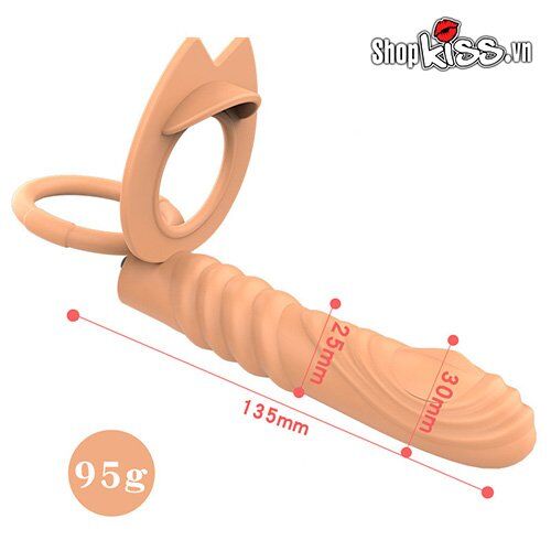 Vibrating Penis Ring with Anal Stimulator for Men