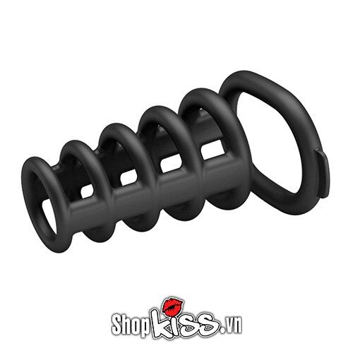 Vòng đeo chống xuất tinh sớm silicone đen kéo dài cuộc yêu