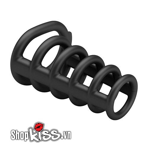 Vòng đeo chống xuất tinh sớm silicone đen kéo dài cuộc yêu