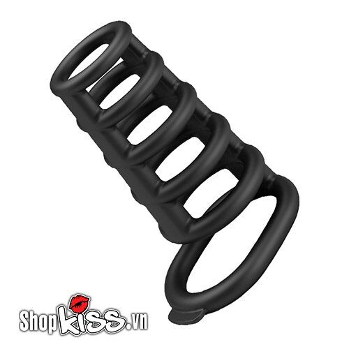 Vòng đeo chống xuất tinh sớm silicone đen kéo dài cuộc yêu