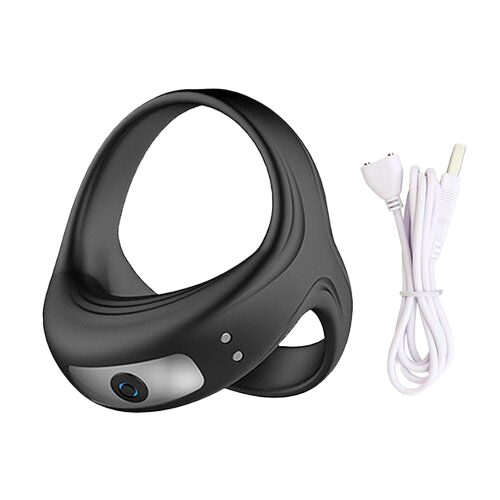Vòng Rung Đeo Dương Vật Tròng Bìu Silicone ABS Chống Xuất Tinh Sớm Nam 