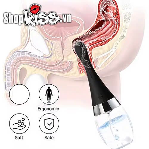 Dụng cụ vệ sinh hậu môn sạc điện tự động Anal Cleanser an toàn tiện lợi