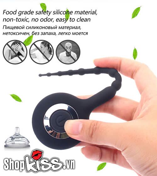 Dụng cụ rung niệu đạo Ji Yuma dạng chuỗi hạt silicon cao cấp