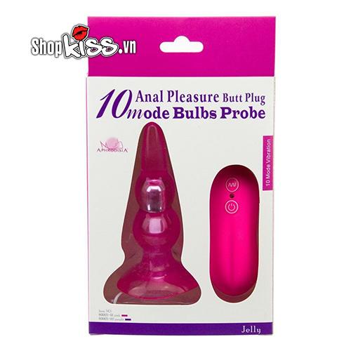 Trứng rung hậu môn có đế hít tường silicon cao cấp gay