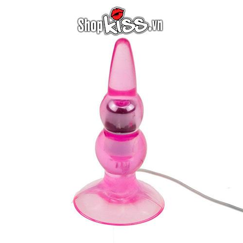 Trứng rung hậu môn có đế hít tường silicon cao cấp gay