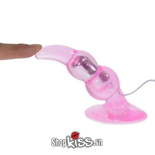 Trứng rung hậu môn có đế hít tường silicon cao cấp gay