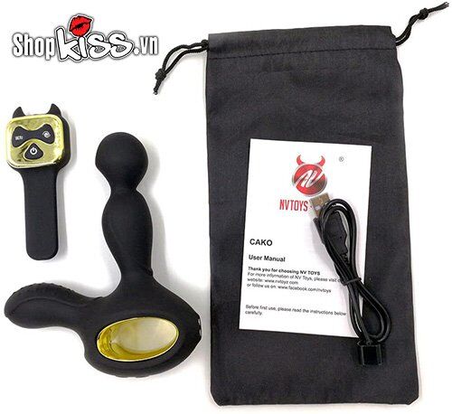 Máy Kích Thích Hậu Môn NV Toys Cako Silicone Rung Ngoáy 360 Độ Pin Sạc