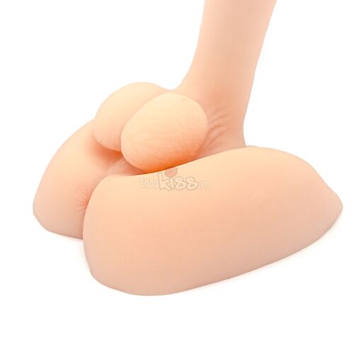 Dương vật giả kèm hậu môn silicon cao cấp màu da người, chống nước 100%